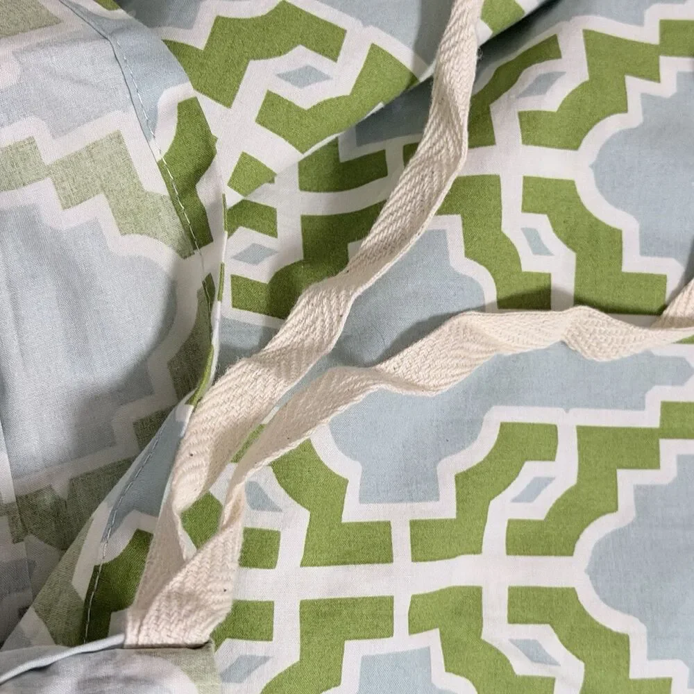 Pottery Barn Shay Trellis FULL QUEEN Duvet and Euro Shams